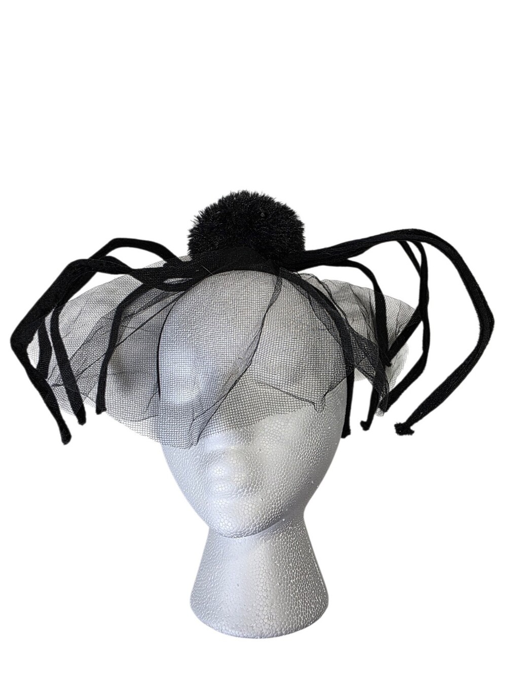 Black Spider Fascinator Headpiece Headband